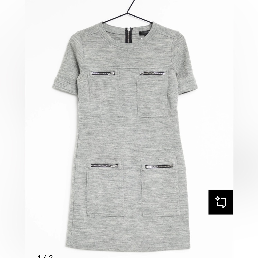 J. Crew wool blend Gray Casual Dress size 10